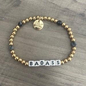 Little words project Nordstrom Badass bauble bar gold bead bracelet